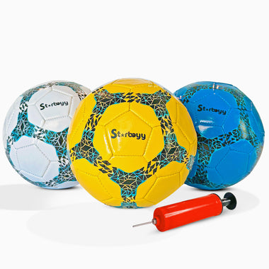 Starboyy Soccer Ball Set with Pump {Set of 3}